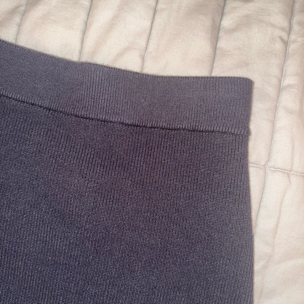 Mod Ref Blue Knit Mini Skirt - Picture 2 of 3